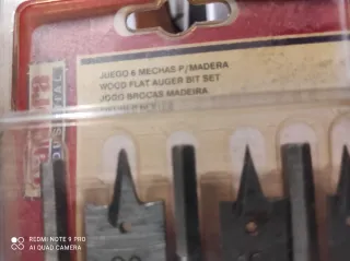 Juego 6 Mechas Planas Madera