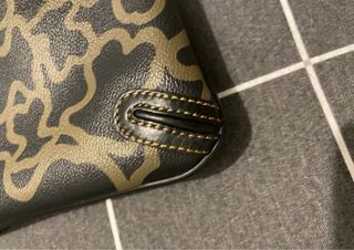 Bolso piel Tous negro/marrón