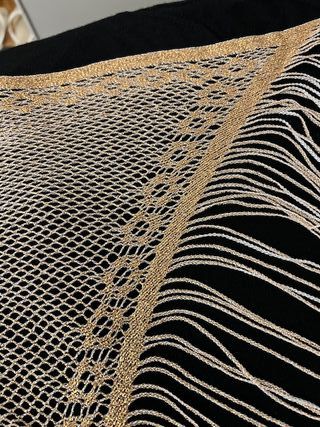 Sciarpa/Stola Beige e Oro