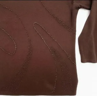 Maglione donna curvy marrone