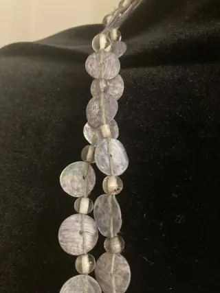 Collar vintage nácar gris