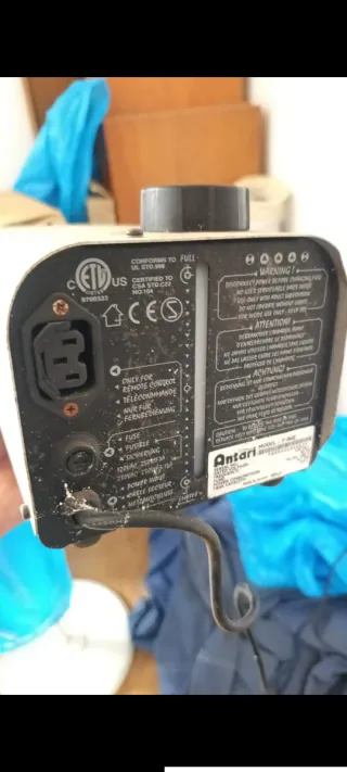 Bola disco, máquina humo y flash