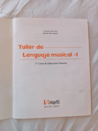 Libro Taller Lenguaje Musical 1º Primaria