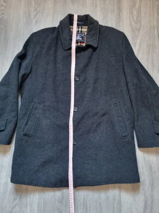 Abrigo de paño Burberry gris