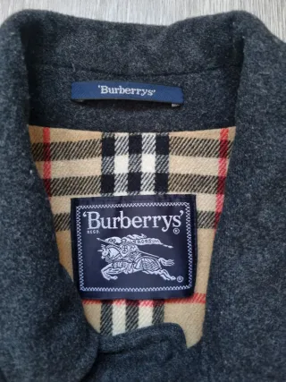 Abrigo de paño Burberry gris
