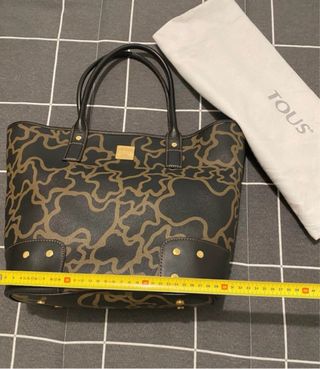 Bolso Tous Piel Negro y Marrón. Nuevo.