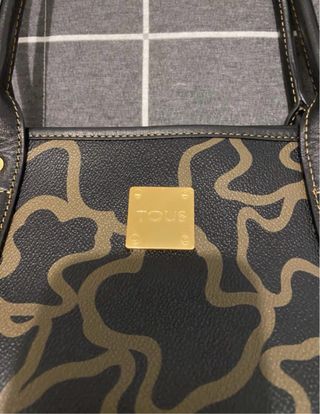 Bolso Tous Piel Negro y Marrón. Nuevo.
