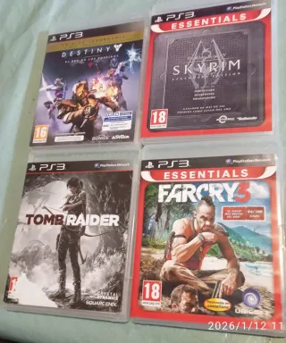 Lote 4 Juegos PS3: Destiny, Skyrim, Tomb Raider, F