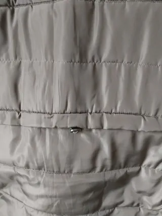 Chaqueta acolchada mujer beige/marrón