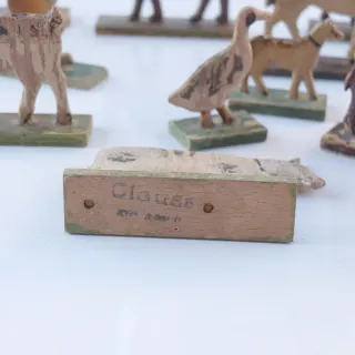 Lote animales juguete madera antiguos