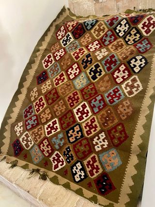 Antico kilim in tessuto di lana