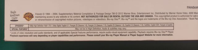 NUEVO Blu-ray Caja Coleccionista Friends Serie