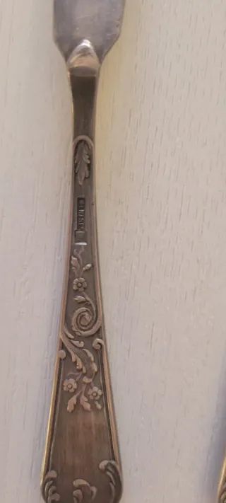 Mantequillera cristal y cubiertos plata Meneses