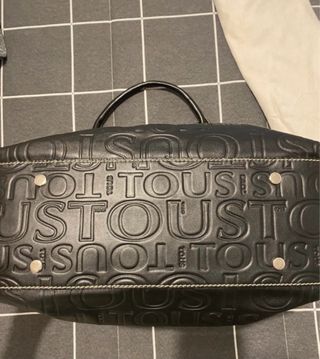 Bolso piel Tous negro y marrón