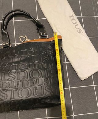Bolso piel Tous negro y marrón