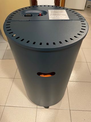 Estufa de gas de llama azul