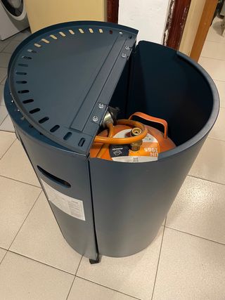 Estufa de gas de llama azul