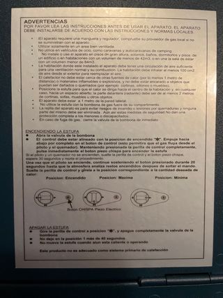 Estufa de gas de llama azul