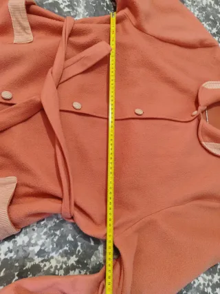 Bata polar rosa con cinto