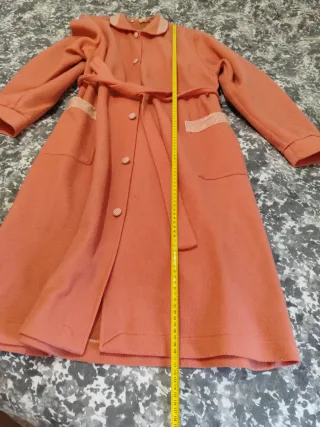 Bata polar rosa con cinto