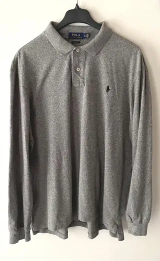 Polo Ralph Lauren Manga Larga Gris S