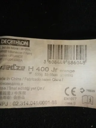 Casco de esquí infantil naranja Wedze