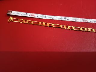 Pulsera Figaro Baño Oro Bisutería