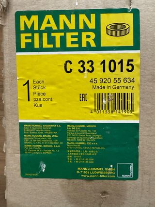 Filtro Aire Mann C 33 1015 Camión