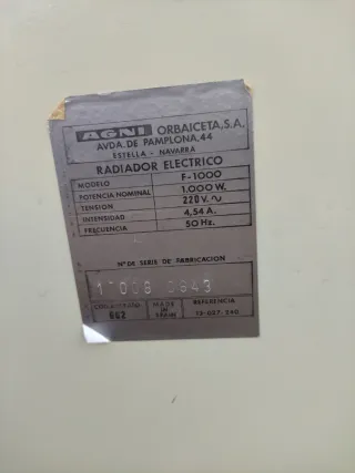 Radiador eléctrico