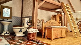 Casa de muñecas rústica