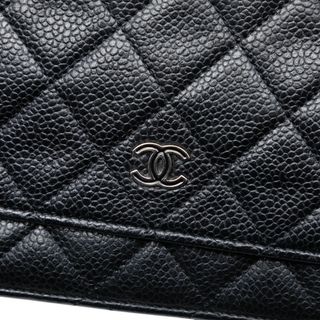 Chanel Portafoglio con catena CC Pelle Caviar