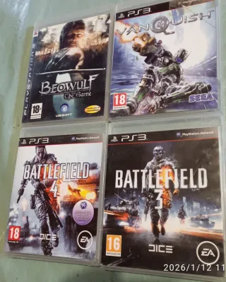 Lote 4 Juegos PS3: Beowulf, Vanquish, BF4, BF3