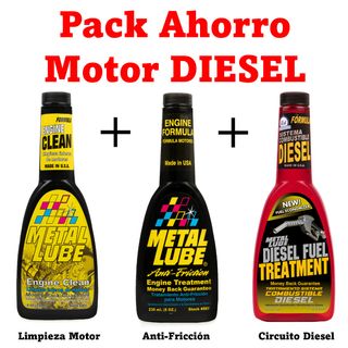 Pack 3 Botes Metal Lube DIESEL y Motor