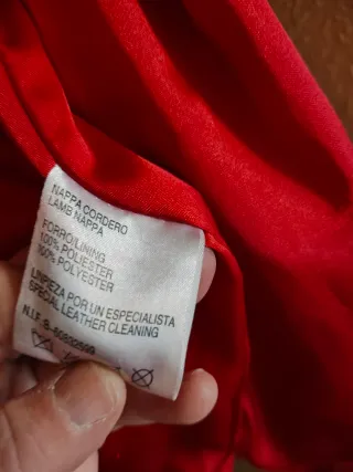 Cazadora de piel roja Canoe Dream Talla M