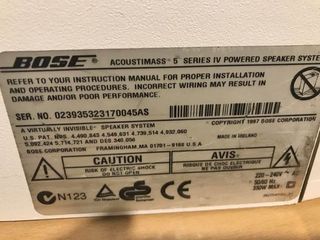 Altavoces + sub Bose Acoustimass AM 5 powered