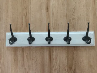 Perchero de pared madera y metal