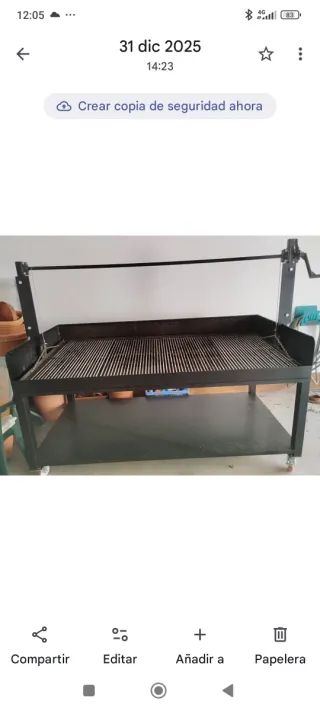 Parrilla metálica 2m x 1m