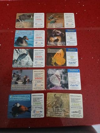 10 Cartoline Telefoniche Fauna Iberica