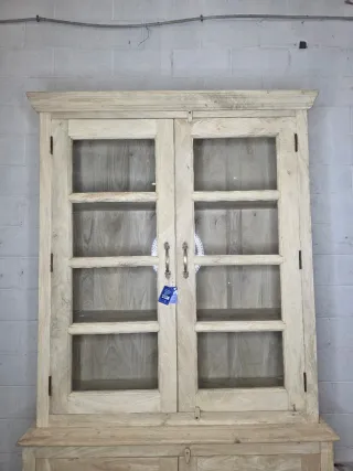 Vitrina alacena madera antigua tratada