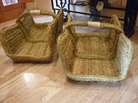 Leñero rectangular esparto