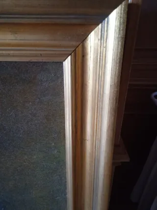 Cuadro antiguo , marco tratado con pan de oro