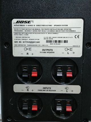 Altavoces Bose Acoustimass AM5 (Blanco o negro)