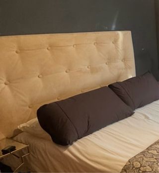 Cabecero Terciopelo Beige 135/150