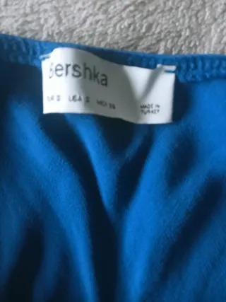 Vestido lencero Bershka azul