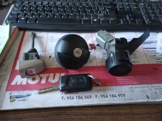 Juego Llave y Bombín Peugeot 207