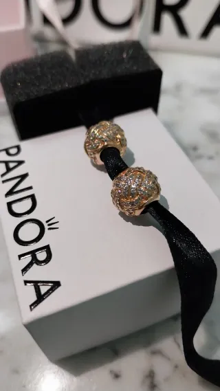 2 Charms Pandora Oro Rosa Circonitas