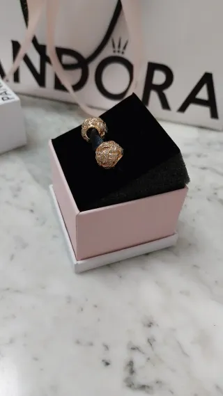 2 Charms Pandora Oro Rosa Circonitas