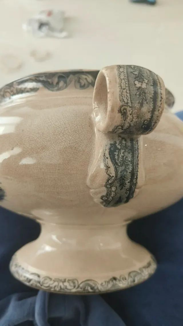 Sopera Antigua Loza de Cartagena - Escena Caza/Cam