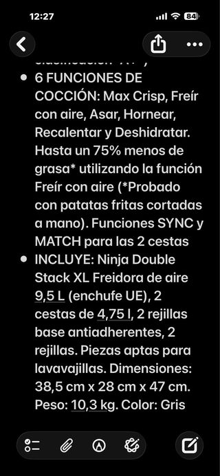 Ninja Double Stack XL Air Fryer 9.5L