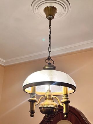 Lámpara colgante vintage dorada